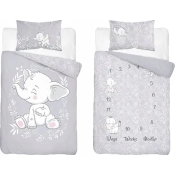 Povlečení Sada povlečení Detexpol 100 x 135 cm šedá