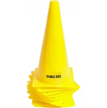 Gorilla Sports Kužely 30 cm, 10 ks, žlutá