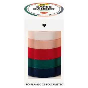 Stuha Saténové stuhy - 5 barev (4 m) varianta klasik