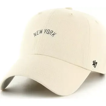 Kšiltovka Bavlněná baseballová čepice 47 brand MLB New York Yankees béžová barva, B-BSRNS17GWS-NT B.BSRNS17GWS.NT 01X, vel. ONE SIZE
