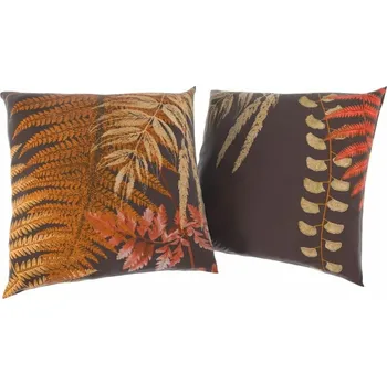 Povlečení Kvalitex Povlak na polštářek Kapradí hnědá, 40 x 40 cm, sada 2 ks