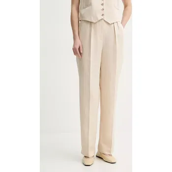 Dámské kalhoty Kalhoty s příměsí lnu BA&SH PEANUT 1E25PEAN béžová 80X, vel. 36