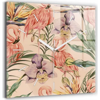 Hodiny Nástěnné hodiny Wallfluent růžové 30 cm