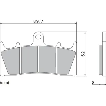 Brzdové destičky, NISSIN (semi-metalická směs) 2 ks v balení NISSIN M501-396