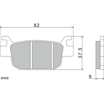 Brzdové destičky, NISSIN (semi-metalická směs) 2 ks v balení NISSIN M501-413