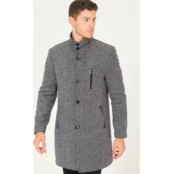 Pánský zimní kabát Pánský kabát dewberry dewberry černá | šedá 1981826