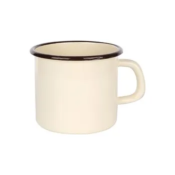 HRNEK SMALTOVANÝ 0.45L PRŮM.9CM VÝŠKA.9CM KRÉMOVÝ