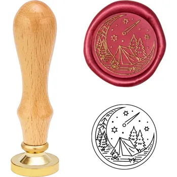 Pečetní razítko, MĚSÍC, CHATA, 8,9x2,5 cm, 1ks