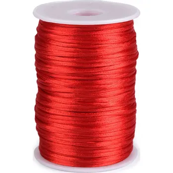 Příze Saténová šňůra Ø2 mm Varianta: 14 červená, Balení: 95 m