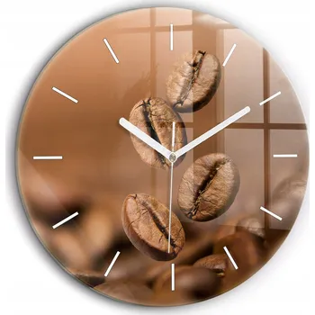 Hodiny Moderní skleněné nástěnné hodiny Abstraktní barvy bílé ručičky průměr 60 cm