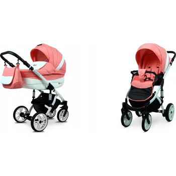 Kočárek Dětský kočárek 2v1 BabyLux Lilly kombinovaný kočárek s korbou a sportovní sedačkou, lehký, s taškou