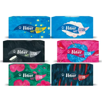 Papírový kapesník Velvet Art hygienické kapesníky v krabičce, 3 vrstvé, 120 ks