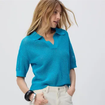 Dámský svetr Reserved - Pletená halenka - tyrkysová - VC831-66X - VC831-66X-L