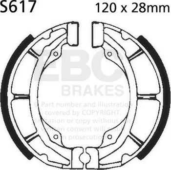 Brzdová čelist Sada brzdových čelistí EBC S617 neobsahuje pružiny