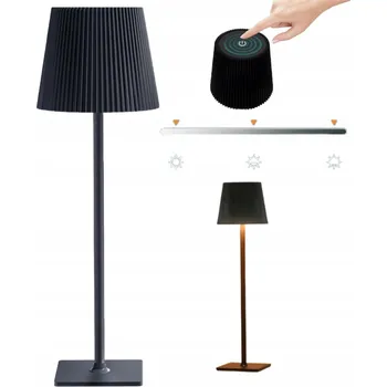 Lampička LED stolní lampa minimalistická černá dotyková s nastavitelnou výškou