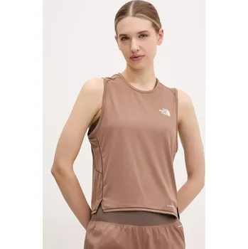 Sportovní top The North Face Sunriser dámský, hnědá barva, NF0A8BBY6IH1 84X, vel. L