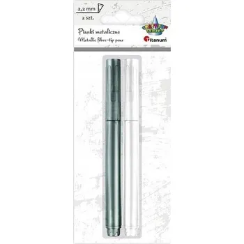 Stříbrné metalické Fixy na zdobení Titanum 1 ks