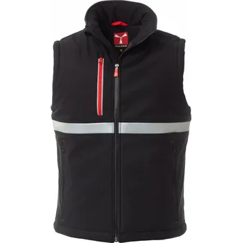 pracovní vesta Pánská softshellová vesta Payper WISE PAD VEST Barva: Černá/ Černá, Velikost: M