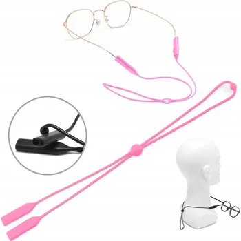 Silikonový pásek Gumička k brýlím šňůrka s regulací - Pudrová