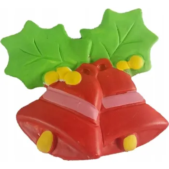 Vánoční dekorace Gumová dekorace - vánoční zvonečky, 6 cm, mix barev