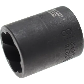 Ruční nářadí BGS 5278, Nástrčná hlavice se spirálovým profilem | 10 mm (3/8") | 18 mm