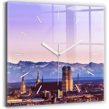 Hodiny Nástěnné hodiny Wallfluent fialové 30 cm