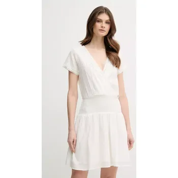 Dámské šaty Šaty Pepe Jeans DEA béžová barva, mini, PL953686 01X, vel. L