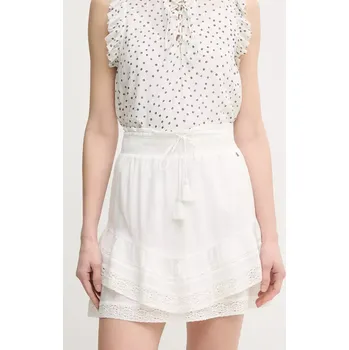 Dámská sukně Bavlněná sukně Pepe Jeans ELENA bílá barva, mini, áčková, PL901188 00X, vel. S