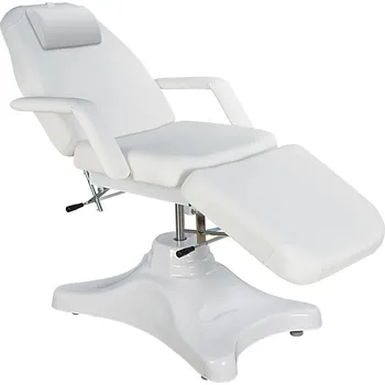 Pedikérské křeslo Hydraulické kosmetické lehátko SilverFox 2205 - bílé + dárek zdarma