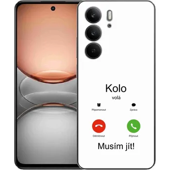 Pouzdro na mobilní telefon Gelový kryt mmCase na Realme C75 - kolo volá bílé pozadí