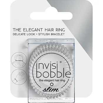 Tenká spirálová gumička do vlasů Invisibobble Slim Crystal Clear HP - čirá, 3 ks (IB-SL-HP10002) + dárek zdarma