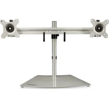 Monitor DUAL-MONITOR STAND - HORIZONTAL FOR UP TO 24IN MONITORS - SILVER