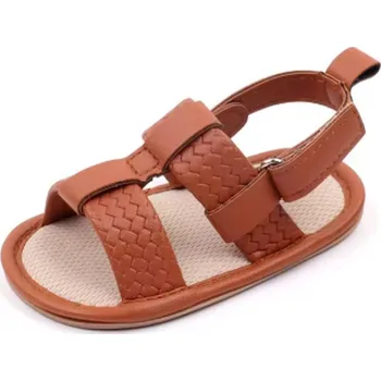Dětská sálová obuv Letní kojenecké sandálky - modré, bílé, hnědé (vel. 0-18 měsíců) Barva: hnědá (velbloudí), Velikost: 0-6 měsíců