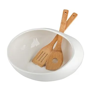 REGULAR SALÁTOVÁ MÍSA 30.5X30.5X14.5CM S BAMBUSOVÝMI LŽIČKAMI NBC