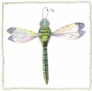 Přání v obálce Large Dragonfly, Vážka od ALEX CLARK 16*16 cm (Blahopřání v obálce s vážkou)