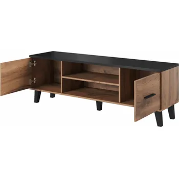 Televizní stolek Cama TV stolek LOTTA 160 2D2K wotan dub/mat černá