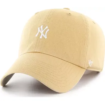 Kšiltovka Bavlněná baseballová čepice 47 brand MLB New York Yankees žlutá barva, B-BSRNR17GWS-LT B.BSRNR17GWS.LT 10X, vel. ONE SIZE