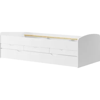 Postel Postel Nicole 01 se zásuvkami a výsuvnou přistýlkou 90x200 bílá