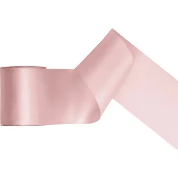 Stuha Stuha saténová světle zaprášená růže 100 mm, délka 25 m
