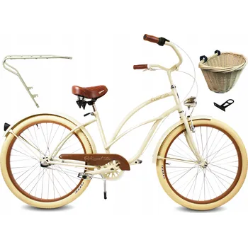 Městské kolo Dámské městské kolo 26" cruiser SAHARA RoyalBi 3 rychlosti, nosič, košík