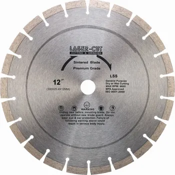 Řezný kotouč Diamantový kotouč segmentový 300 x 25,4 x 12mm LSS LASER-CUT L001210