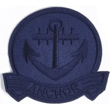 Textilní nažehlovací páska N558, Nažehlovačka, KOTVA, tm.modrá, 7,2x7,9 cm, 1ks