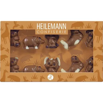 Čokoláda Heilemann Čokoládová sada ZOO zvířátka 32 % 100 g