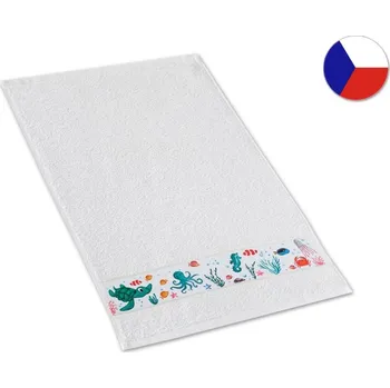 Dětský ručník RUJANA 30x50 Mořský svět bilý 400g
