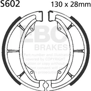 Brzdová čelist Sada brzdových čelistí EBC S602 včetně pružin