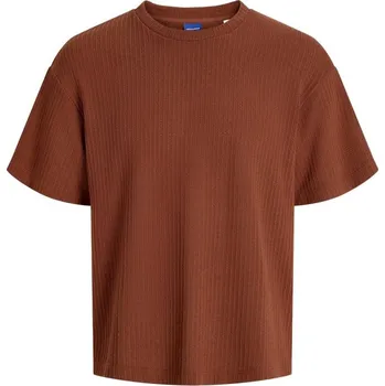 Pánské tričko Jack and Jones Austin Regular Fit T-Shirt Brandy Brown 2XL