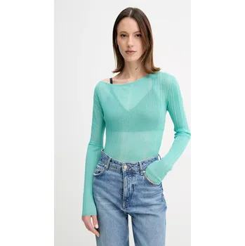 Dámský svetr Svetr Pinko dámský, tyrkysová barva, lehký, 104766 A1ND 104766.A1ND 66X, vel. M
