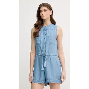 Dámský overall Overal Pepe Jeans EDMEES modrá barva, s kulatým výstřihem, PL230524 55X, vel. L