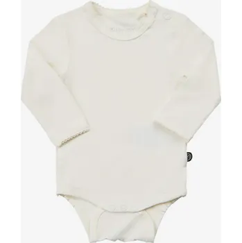 Dětské body s dlouhým rukávem z bambusu bílé MINYMO Velikost: 68