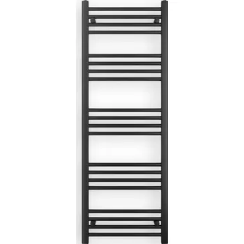 Radiátor Erga Puerto, topné těleso 1400x500 mm, 590W, černá matná, ERG-LAV-GRZE-BK-50140